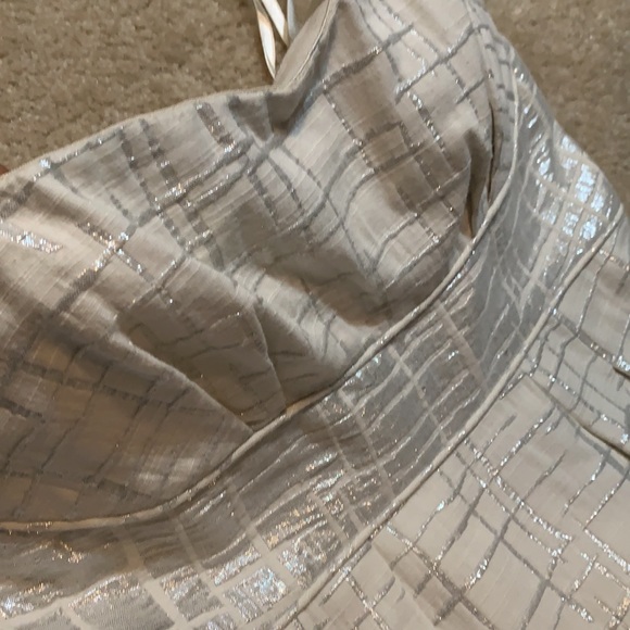 BCBG MaxAzria White/silver fit and flare feminine! - Picture 15 of 15